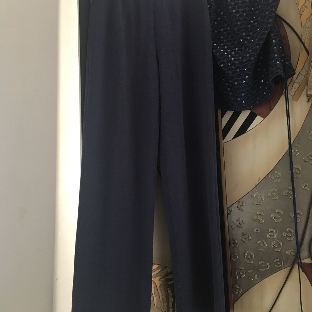 St. John Blue Evening by Marie Gray Suit Size 8